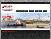 Tablet Screenshot of premiercraneworks.com